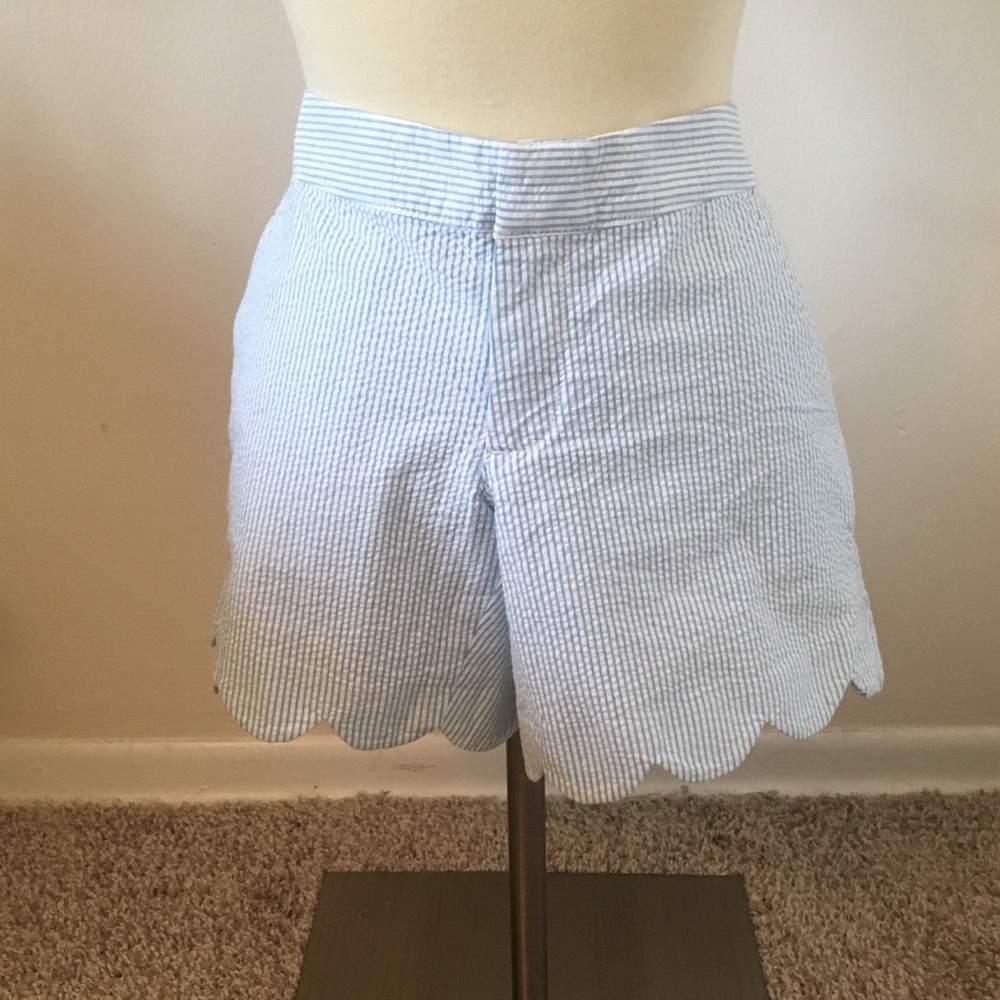 Lilly Pulitzer Seersucker Scalloped Shorts